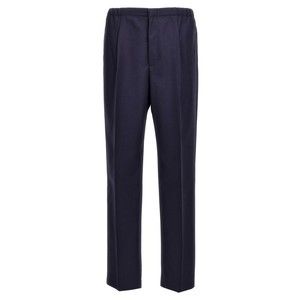 Fendi Black Wool Trousers With Elastic Waistband - NWT